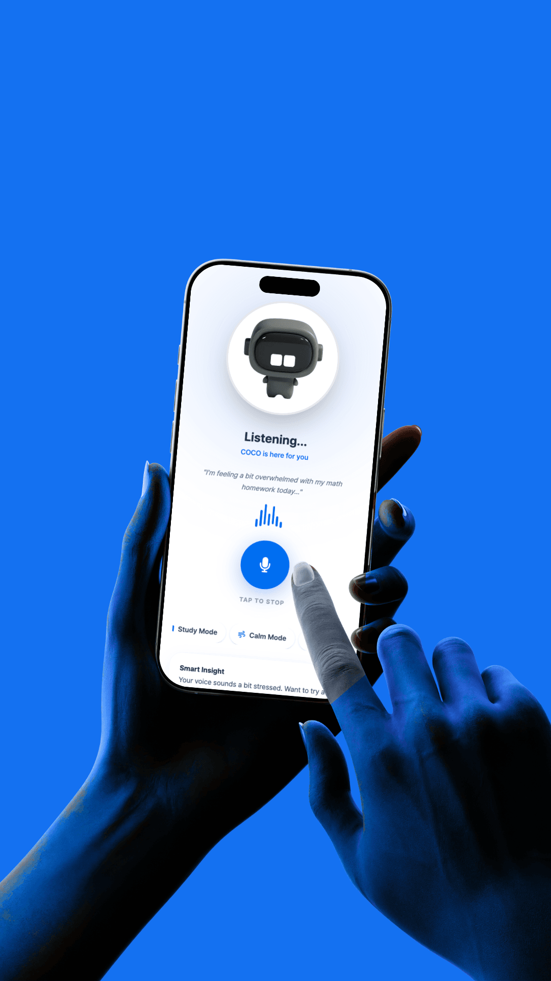 COCO — interactive AI companion robot with ESP32, voice, OLED expressions, and cloud AI