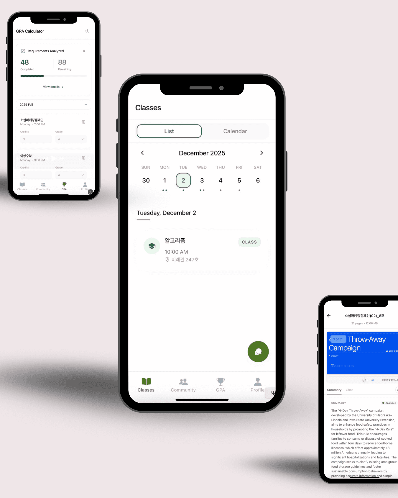 Friendly — AI-powered student productivity app: lecture transcription, schedule management, PDF analysis, GPA tracking