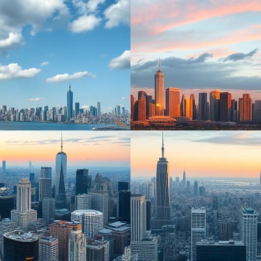 Cityscapes representing global living